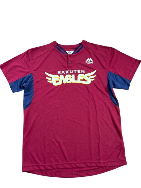 未使用楽天イーグルス Majestic 野球 ユニフォーム 半袖オーセンティックプラクティスTシャツ2016年L