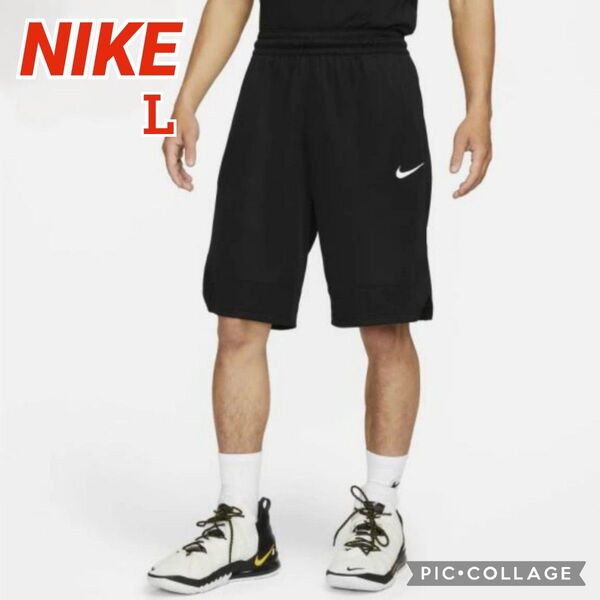 ■新品未使用【NIKE/ナイキ】Dri-FIT、速乾、ドライフィット、バスケットボールショートパンツ、ハーフパンツ、L、ブラック