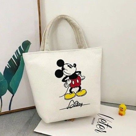 ミッキーマウス トートバッグ ミッキー ハンドバッグ 白 新品 ディズニー