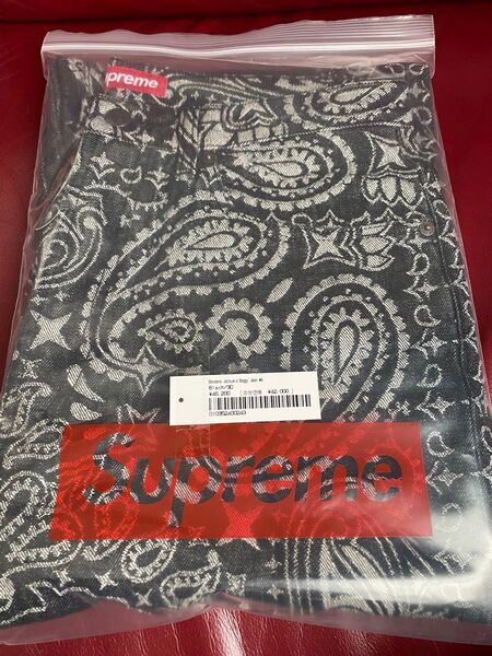 Supreme Bandana Jacquard Baggy Jean バンダナ バギージーンズ 黒