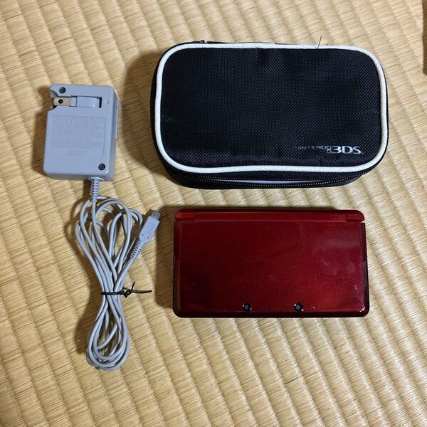 ニンテンドー3DS 本体 メタリックレッド 付属品あり