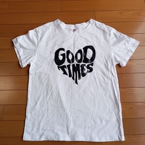 ☆GOOD TIMES ハート型プリント Tシャツ Mサイズ ホワイト☆