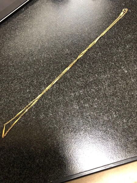 18k デザインネックレス 42cm 本物 #k18 金