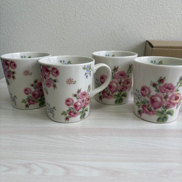LAURA ASHLEY 花柄 マグカップ 4個セット