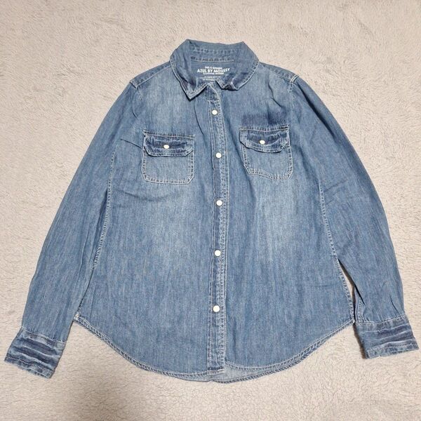 AZUL BY MOUSSY ダンガリー デニム シャツ 長袖 アズールバイ