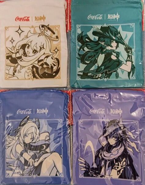 原神 布着ポーチ コカコーラ 新品未使用未開封 4種類