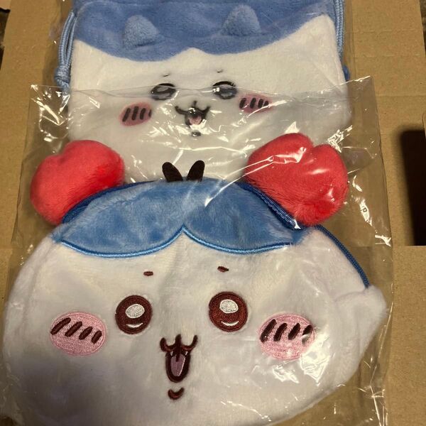 【定価4510円】送料込/ちいかわ ハチワレ なりきりminiポーチ フェイス巾着 2点セット 未使用