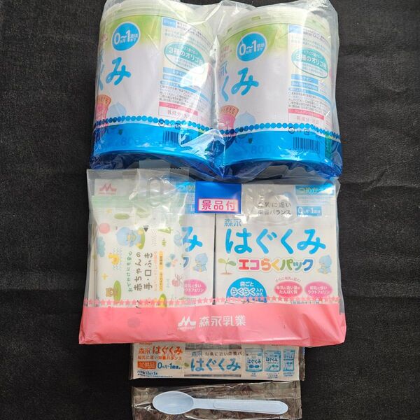 森永 はぐくみ エコらくパック 800g缶 4点セット 粉ミルク