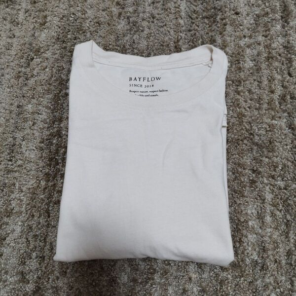 ロンティー Tシャツ 長そで 薄ピンク BAYFLOW ベイフロウ メンズ