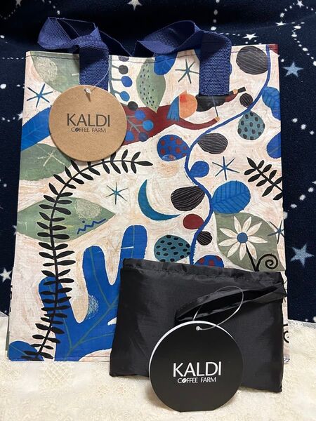 ★新品、未使用★KALDI カルディ オトノハ エコバッグミニ&コンパクト 保冷バッグ 黒 ブラック クーラーバッグ