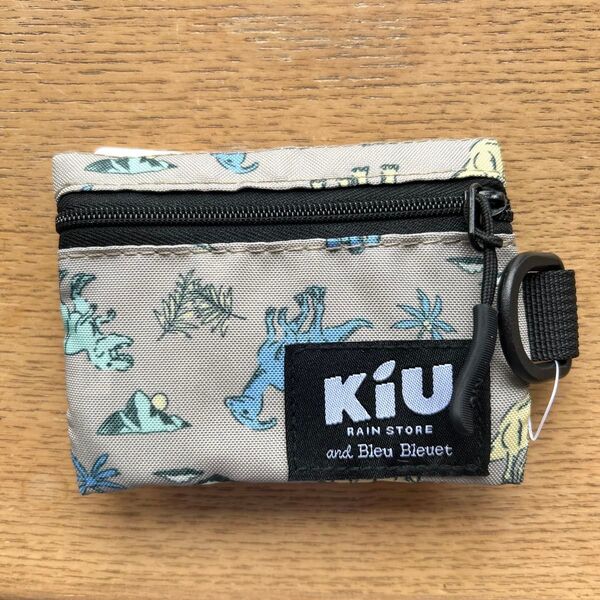 KiU RAIN STORE and Bleu Bleuet ミニポーチ 恐竜柄 パスケース コインケース カードケース