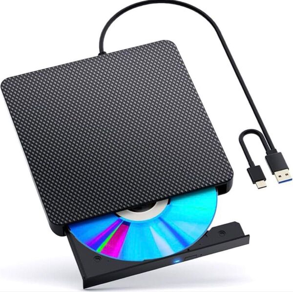 外付けブルーレイドライブ USB-A Type-C BD/DVD/CD再生 CD DVDドライブ DVDプレーヤー 外付け USB