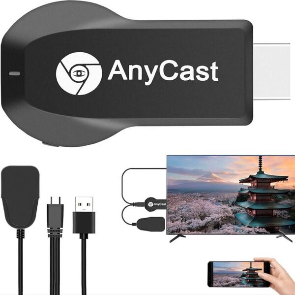 ワイヤレス ミラーリング 4K HD 1080p lphone&Android ミラーキャスト HDMI