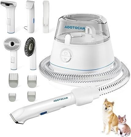 バリカンセットペット用 1台5役ペットグルーミング掃除機 犬猫バリカン毛自動吸引