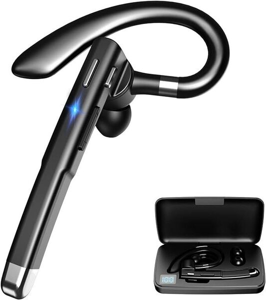 Bluetoothイヤホン 片耳ワイヤレスイヤホン ハンズフリー 耳掛け式 左右耳兼用 技適認証済