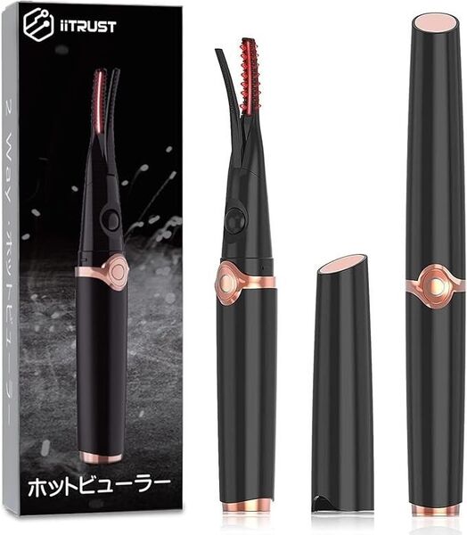 ホットビューラー まつ毛カーラー 2in1 長時間キープ 三段階温度調整 10秒急速予熱 15分間自動的に電源OFF USB給電