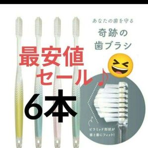 【正規品】奇跡の歯ブラシ バージョンアップ品 大人用歯ブラシ 衛生用品 仕上げ磨き 虫歯予防 6本 ujmi