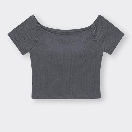 GU ブラフィールクロップドオフショルダーT(半袖) 3XL