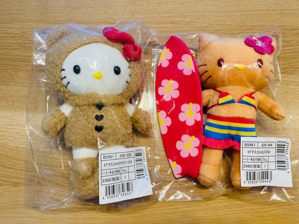 ハローキティ展 50周年 限定 ぬいぐるみ マスコット クマスーツ 水着 ぬいぐるみ マスコット ハローキティ展 くまスーツ