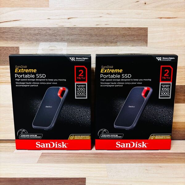 New 2台 お買得です!ポータブルSSD 2TB