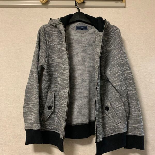 TAKAQジップアップパーカー グレー M