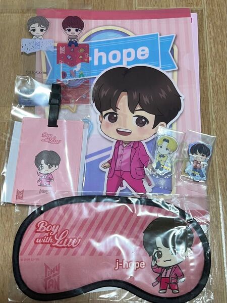 BTS J-HOPE ホビ アクスタ しおり ファイル ラゲッジタグ アイマスク セット グッズ TinyTAN