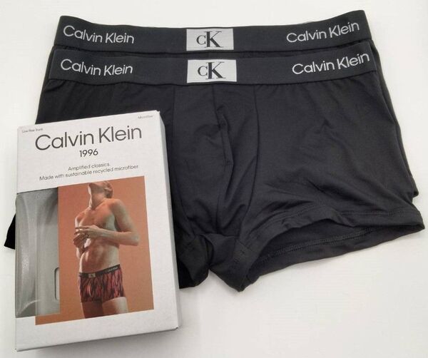 【Lサイズ】Calvin Klein1996(カルバンクライン) ローライズボクサーパンツ ブラック 2枚組 NB3532