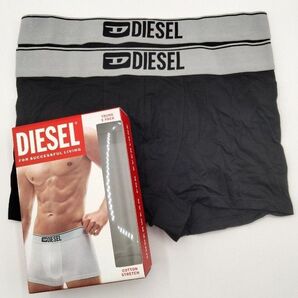 【Lサイズ】DIESEL(ディーゼル) ローライズボクサーパンツ シルバー 2枚セット 男性下着 E7193