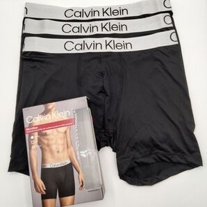 【Mサイズ】Calvin Klein(カルバンクライン) ボクサーブリーフ ブラック 3枚 メンズボクサー NP2852
