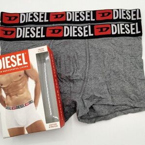 【Mサイズ】DIESEL(ディーゼル) ローライズボクサーパンツ グレイ 2枚セット メンズボクサー 男性下着 00ST3V