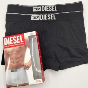 【Sサイズ】DIESEL(ディーゼル) ローライズボクサーパンツ Black 2枚セット 男性下着 E7193