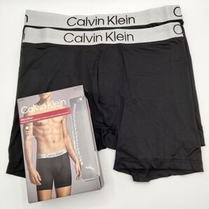 【Lサイズ】Calvin Klein(カルバンクライン) ボクサーブリーフ ブラック 2枚 メンズボクサー NP2852