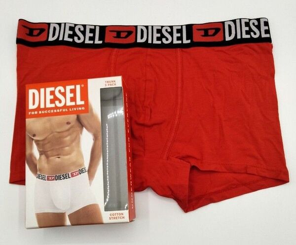 【Mサイズ】DIESEL(ディーゼル) ローライズボクサーパンツ レッド 1枚 メンズボクサー 男性下着 00ST3V