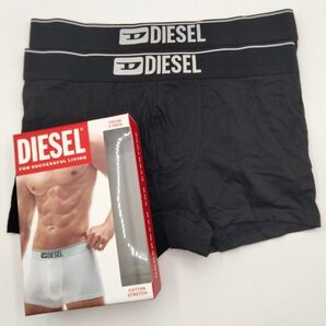 【Lサイズ】DIESEL(ディーゼル) ローライズボクサーパンツ Black 2枚セット 男性下着 E7193