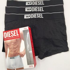 【Mサイズ】DIESEL(ディーゼル) ローライズボクサーパンツ Black 3枚セット 男性下着 E7193