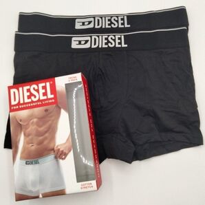 【Mサイズ】DIESEL(ディーゼル) ローライズボクサーパンツ Black 2枚セット 男性下着 E7193