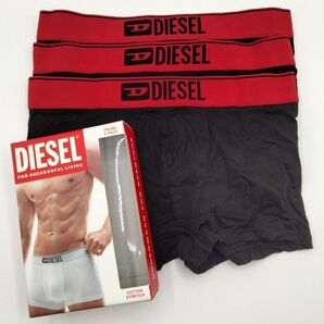 【Lサイズ】DIESEL(ディーゼル) ローライズボクサーパンツ レッド 3枚セット 男性下着 E7193