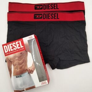 【Sサイズ】DIESEL(ディーゼル) ローライズボクサーパンツ レッド 2枚セット 男性下着 E7193