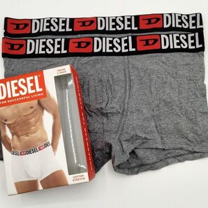 【Lサイズ】DIESEL(ディーゼル) ローライズボクサーパンツ グレイ 2枚セット メンズボクサー 男性下着 00ST3V