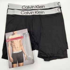 【Mサイズ】Calvin Klein(カルバンクライン) ボクサーブリーフ ブラック 2枚 メンズボクサー NP2852