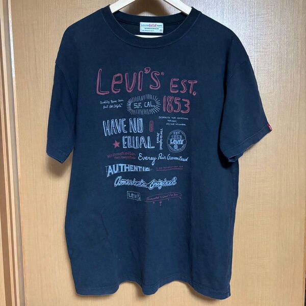 リーバイス 古着 半袖プリントTシャツ アメカジ プリント 半袖 レッドタブ オーバーサイズ XLサイズ
