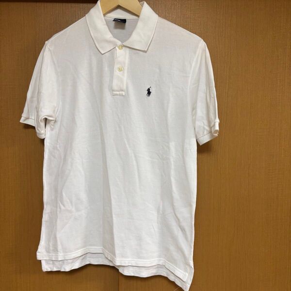 レア 90s ラルフローレン 白 ポロシャツ 半袖 POLO Mサイズ ホワイトアメカジ