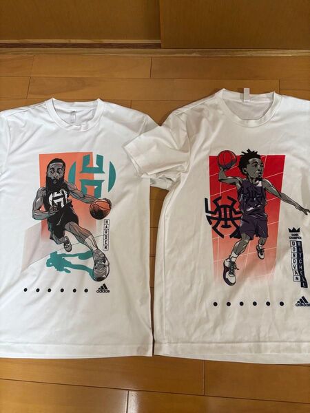 ハーデン、ドノバン、アディダスTシャツ 2枚セット Lサイズ 白 TシャツNBA バスケ