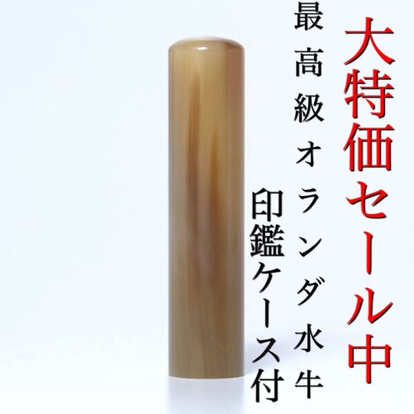 【セール中】オランダ水牛 印鑑 ケース付