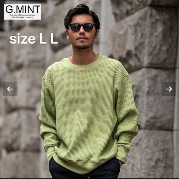 【定価9,460円】JEMORGAN BIGSIZE ビッグ ワッフル クルーネック 長袖