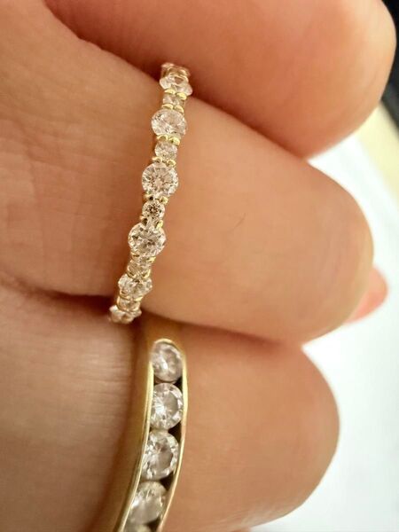 ハーフエタニティ ダイヤモンドリング K18 0.4ct 約40万円!