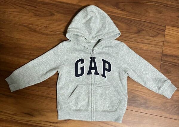 BABY GAP ベビーギャップ フルジップパーカー 90-100 3years ロゴ
