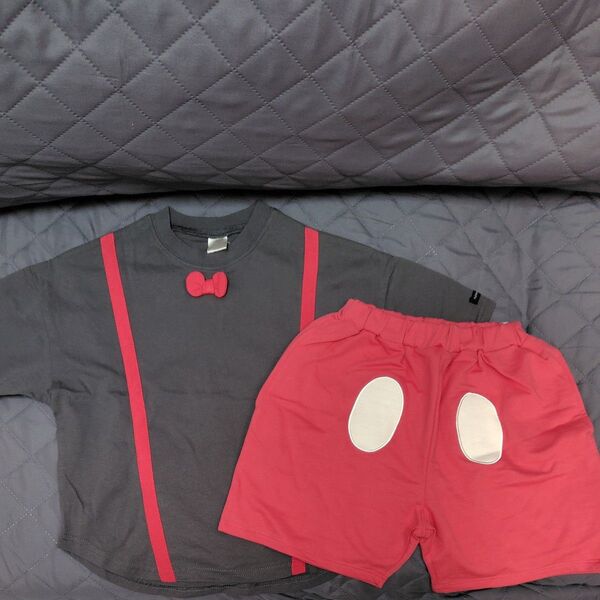 バースデイ futafutaフタフタ ディズニー ミッキー風半袖Tシャツ&ショートパンツ 120cm セット