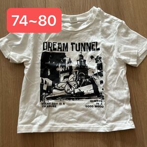 SHEIN シーイン 子供 ベビー 70 80 トップス 半袖 Tシャツ ホワイト 白 海外 プリント