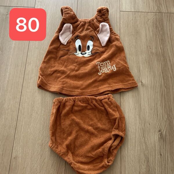 トムとジェリー ジェリー キッズ ベビー 80 タオル生地 パジャマ コスプレ 子供服 セットアップ コスチューム